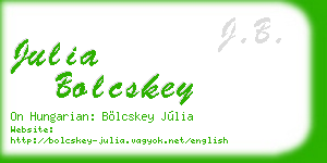 julia bolcskey business card