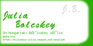 julia bolcskey business card